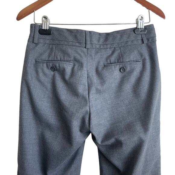 Banana Republic Women Pants 4P Smokey Gray Flare Leg Zip Pockets Office‎ Retro - Picture 5 of 14